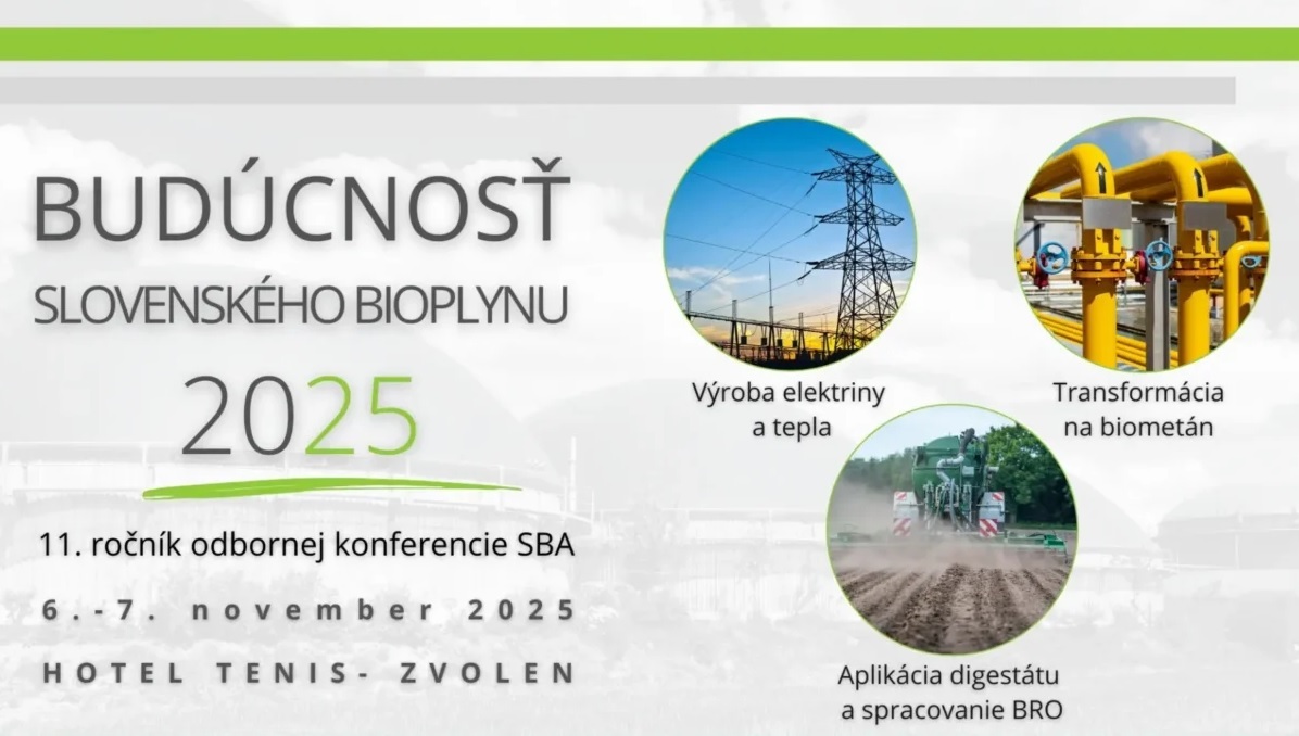 Slovenská bioplynová asociácia chystá 11. ročník konferencie. Otvorí tri veľké témy